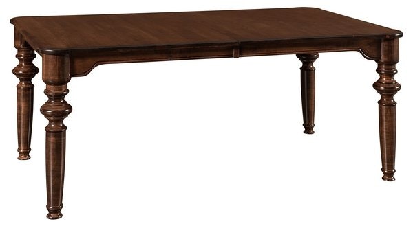 Amish Herimer Traditional Turned Leg Dining Table