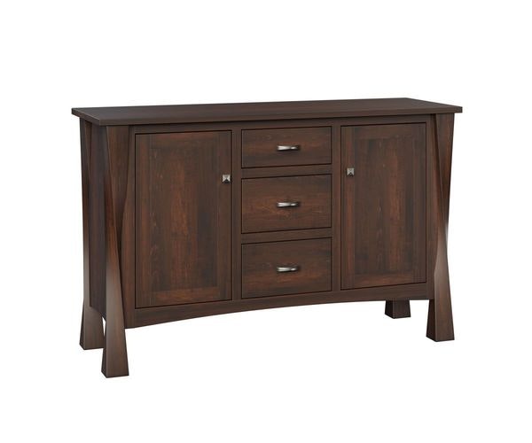 Amish Lexington Maple Wood 2-Door Sideboard - Quick Ship shown in Brown Maple with Earthtone Stain