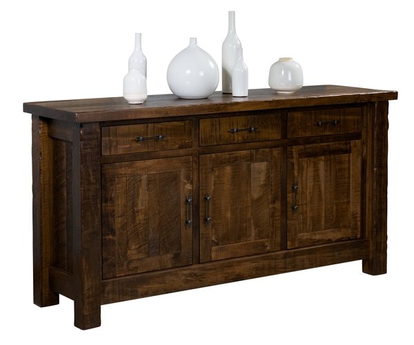 Amish Dutton Rough Sawn 68 Sideboard shown in Wood: Rough Sawn Brown Maple