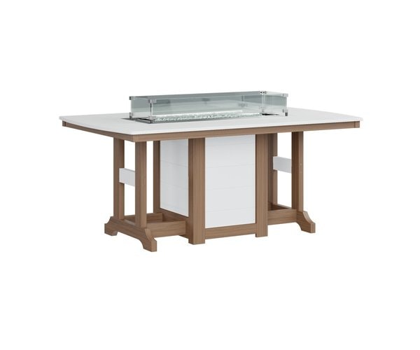 Berlin Gardens Poly 44" x 72" Rectangular Garden Classic Fire Table