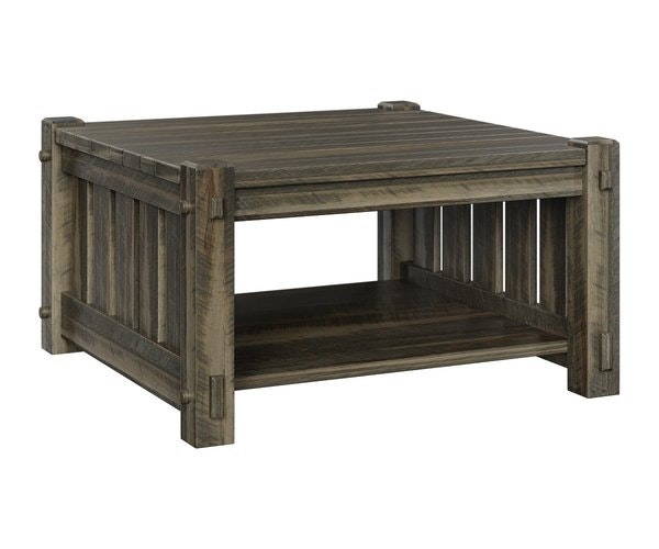 Amish Dutton Rustic Wood Square Coffee Table