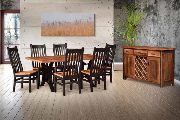 Amish Golden Gate Reclaimed Barnwood Dining Set