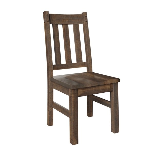 Amish Tomah Rustic Rough Sawn Wormy Maple Wood Dining Chair