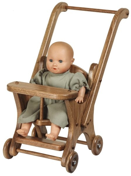 Amish Oak Doll Stroller