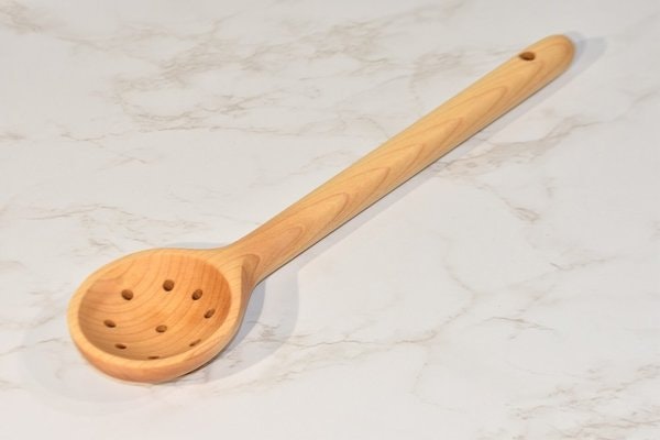 12" Maple Wood Round Spoon Skimmer In-Stock