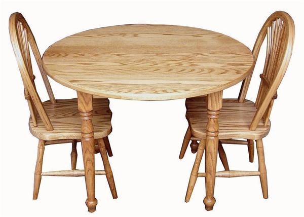 Amish Hardwood Child's Round Table Set