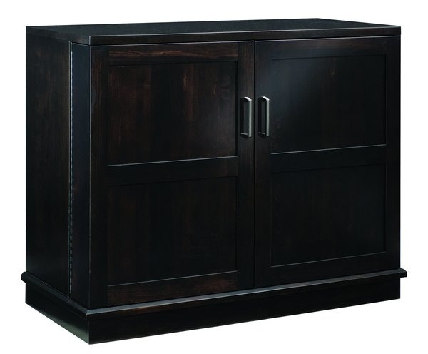 Amish Oxford Wine Cabinet with Door Storage