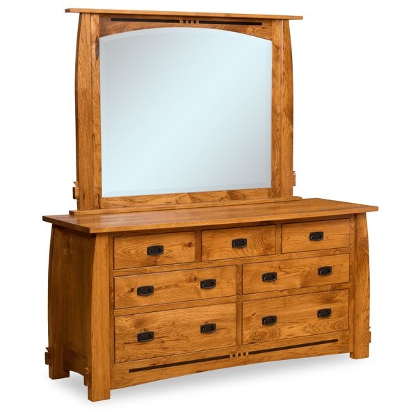 Amish Collette 7-Drawer Dresser with Optional Mirror
