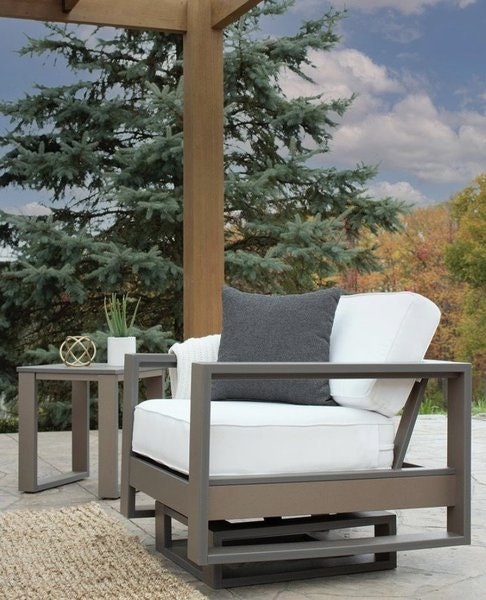 Berlin Gardens Marine Grade Poly Nordic Modern Upholstered Rocker Lounge Chair