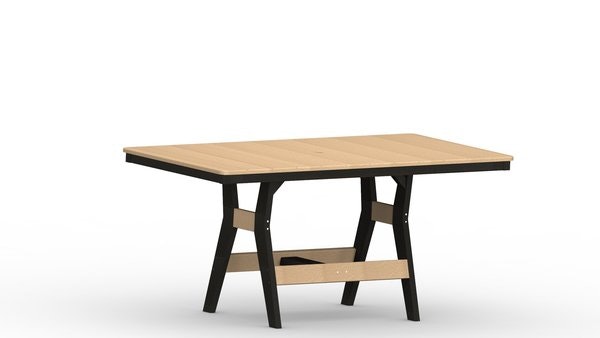 Berlin Gardens Harbor 33" x 66" Poly Rectangular Patio Table