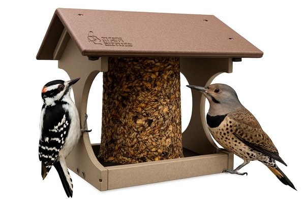 Amish Made Recycled Poly Suet Log Bird Feeder