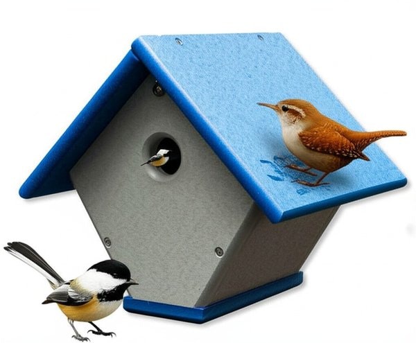 Amish Made Recycled Poly Wren or Chickadee Bird House