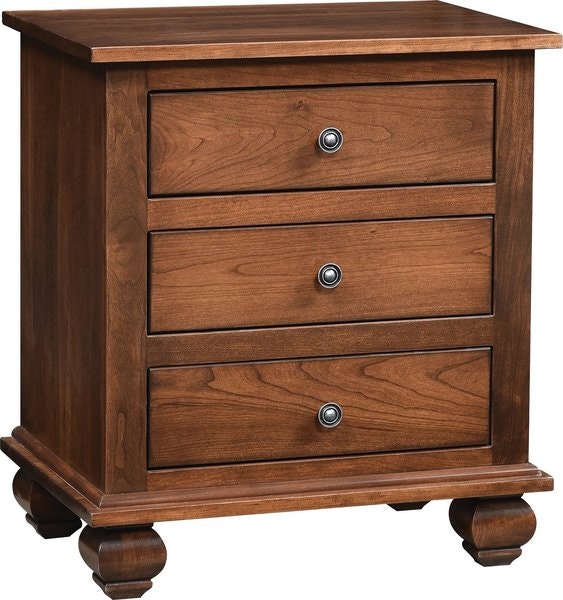 Amish Stratsburg Three Drawer Nightstand