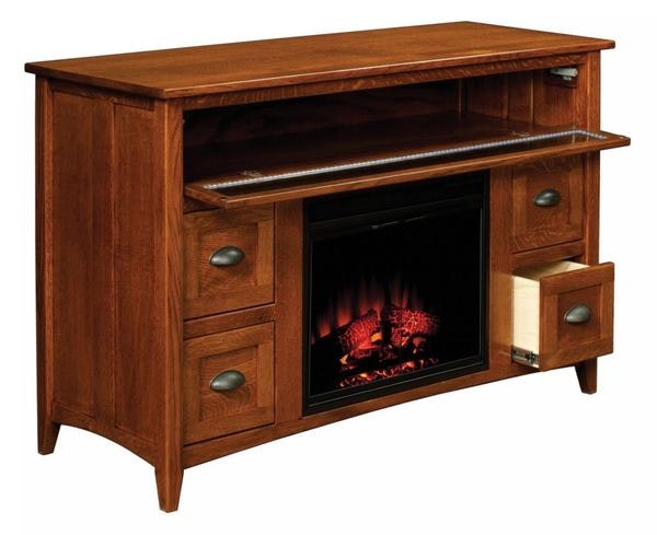 Amish Monroe Fireplace Media Console