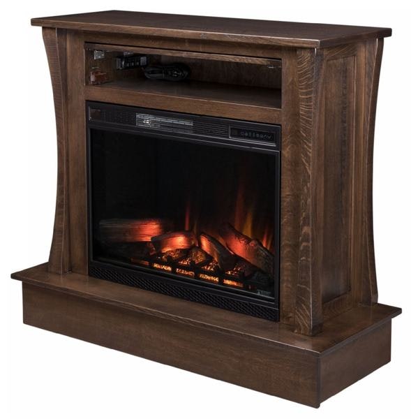 Amish Hardwood Electric Fireplace Unit