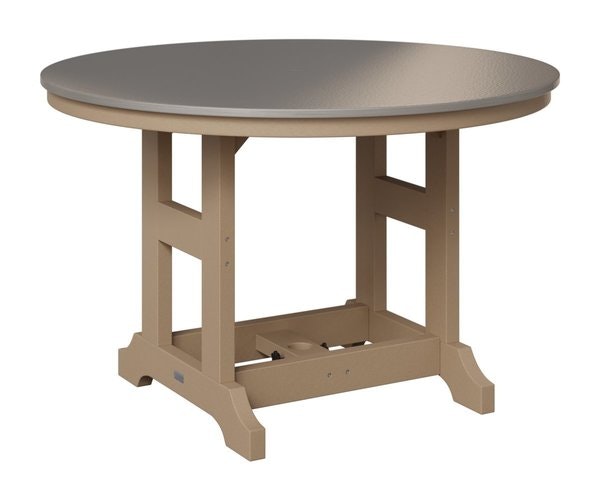 Berlin Gardens Garden Classic Poly 48" Round Outdoor Dining Table with Hammered Top