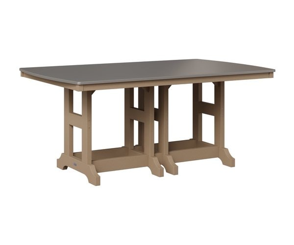 Berlin Gardens Garden Classic Poly 44" x 72" Outdoor Dining Table with Hammered Top - Choose Height