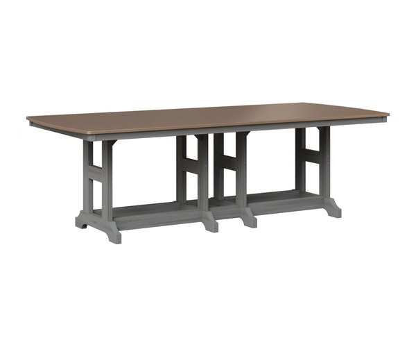Berlin Gardens Poly Classic 44" x 96" Outdoor Dining Table with Hammered Top - Choose Height
