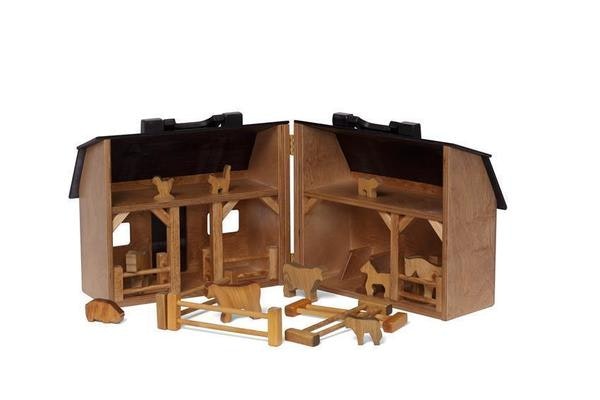 Wooden Toy Barn and Farm Anima?l Set from DutchCrafters Amish