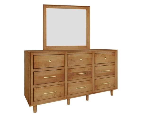 Amish Kings Canyon Mid Century Modern Dresser with Optional Mirror