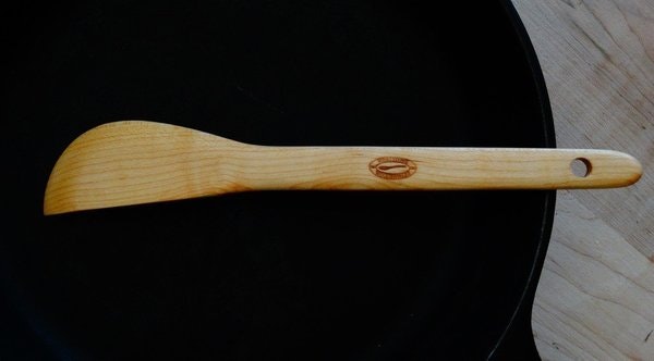 American Made Maple Wood Curved Spatula In-Stock