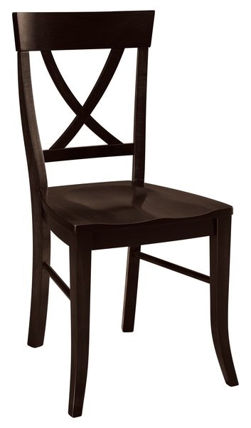 Amish Bloomingdale Dining Chair with X on back solid wood