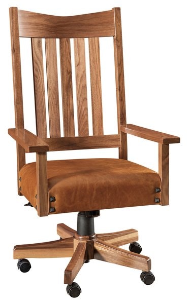 Amish New Albany Mission Desk Chair with Gas Lift