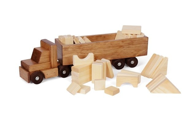 Wooden Toy Cargo Truck