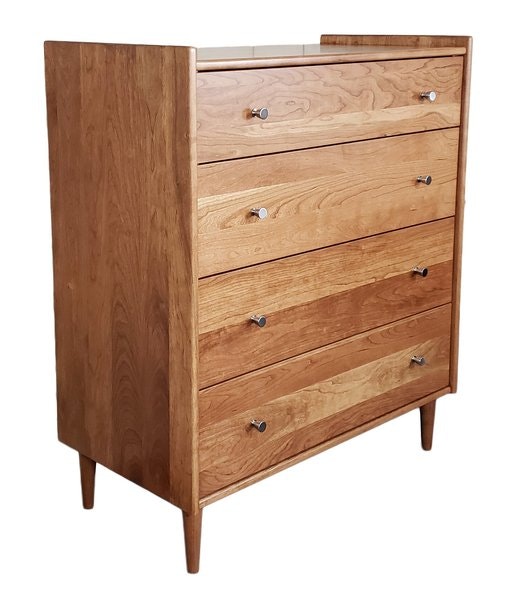 Amish Raymond Mid-Century Design Modern 4-Drawer Chest of Drawers