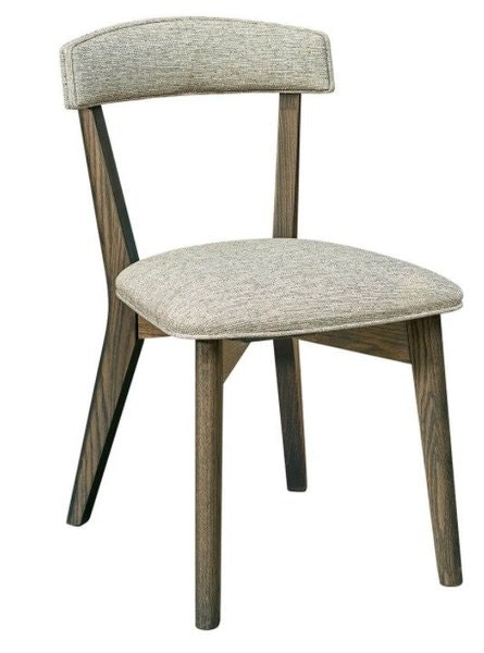 Amish Contemporary DC Dining Side Chair Upholstered Seat and Back