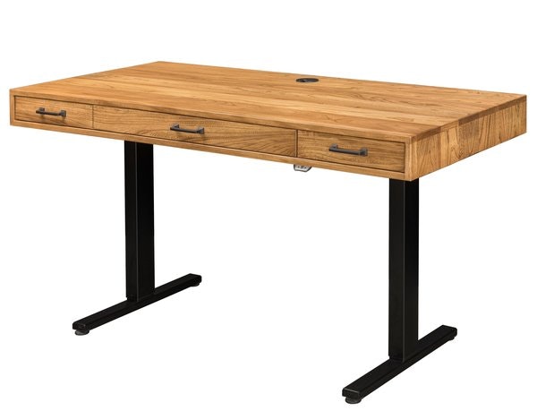 Amish Freeport Contemporary Electric Adjustable Standing Desk
