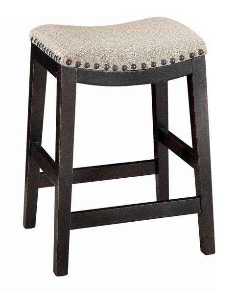 Amish Charlotte Upholstered Backless Counter and Bar Stool
