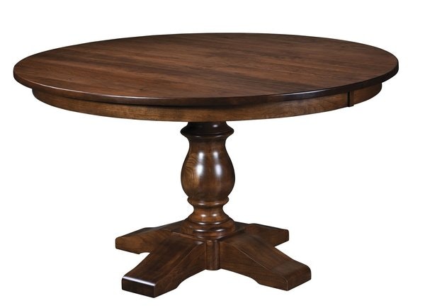 Amish Carmel Single Pedestal Dining Table