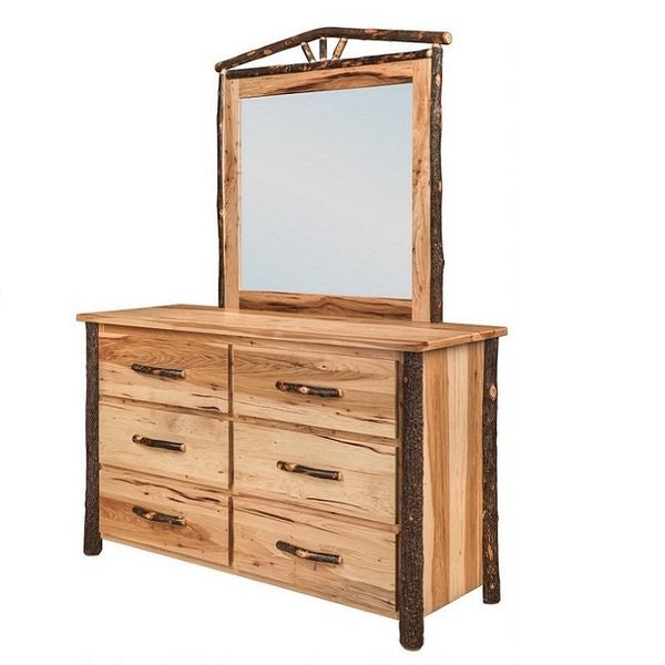 Amish Appalachia Six Drawer Dresser with Optional Mirror