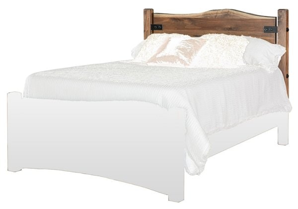 Amish Mervin Hardwood Live Edge  53 Inch High Headboard.