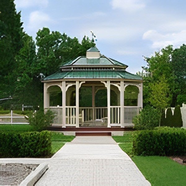 Amish Large Vinyl Oval Gazebo