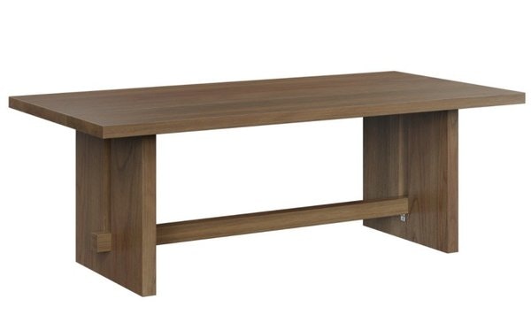 Amish Sable Mid-Century Modern Trestle Dining Table