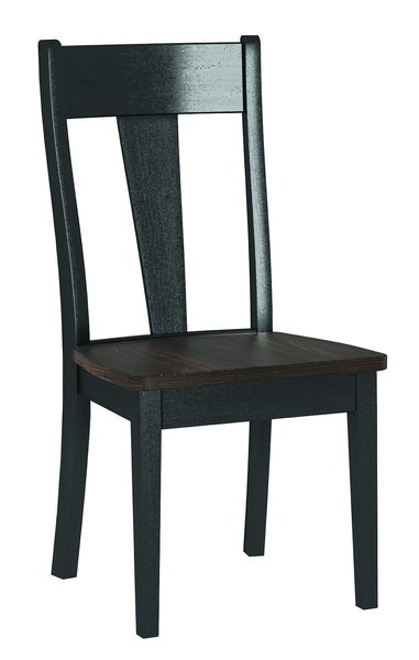 Amish Finwood Single Slat Side Chair in Brown Maple Wood - Quick Ship