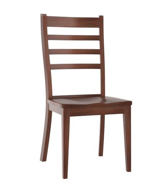 Amish Taylor Modern Shaker Ladderback Dining Chair in Brown Maple- Quick Ship