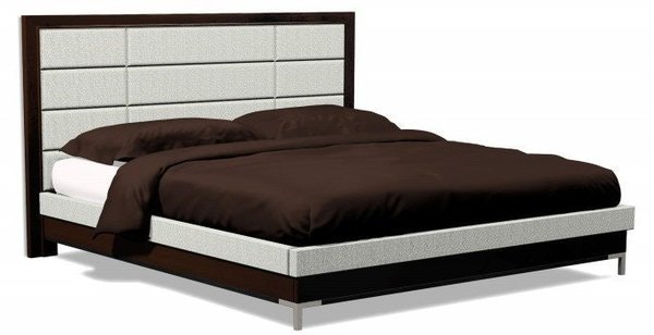 Amish Maple Wood Serenity Modern Upholstered Bed