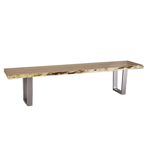 Amish Bordeaux Modern Live Edge Backless Bench
