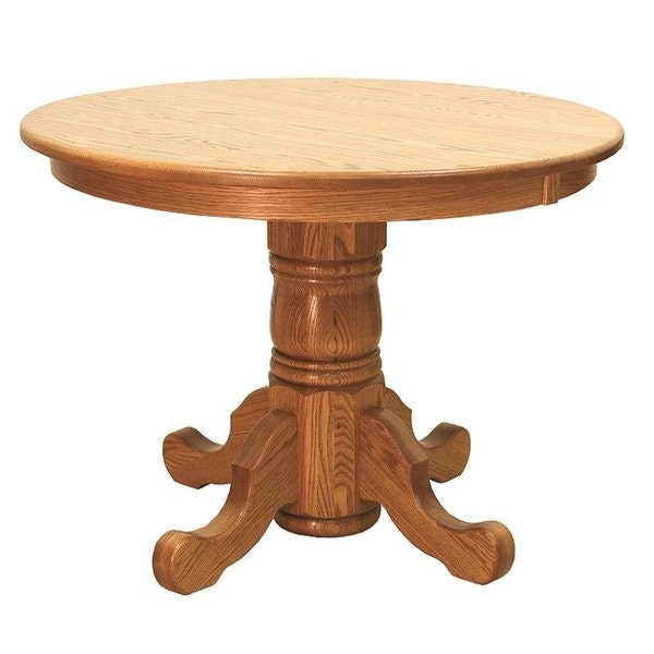 Dover Canted Turned Single Pedestal Dining Table