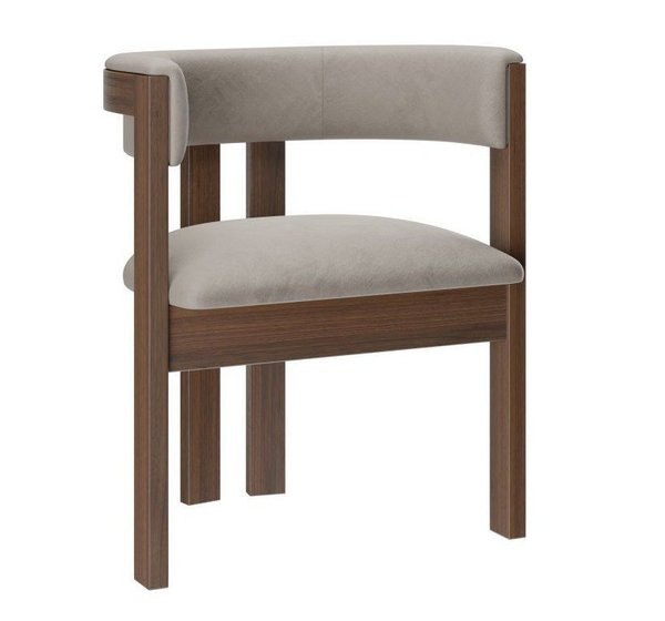 Amish Valentine Modern Upholstered Barrel Dining Chair