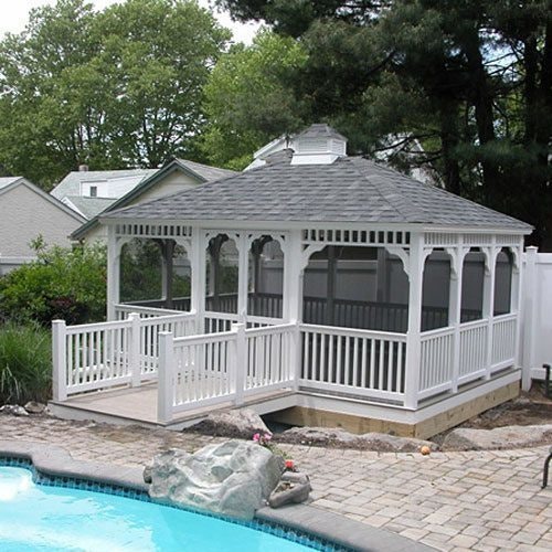 Amish Rectangle Vinyl Gazebo Kit