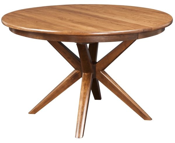 Amish Howell Contemporary Modern Round Single Dining Table