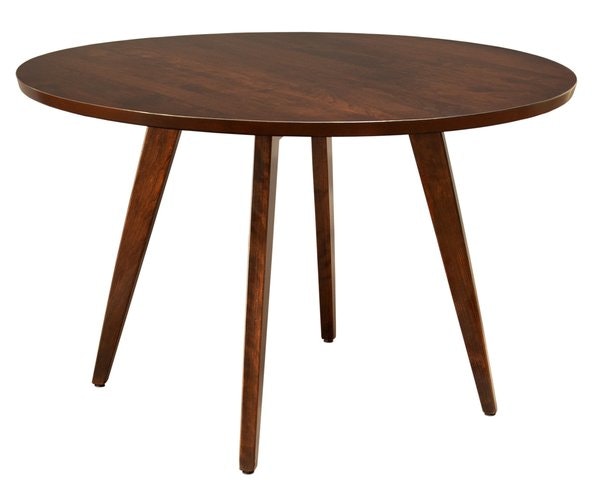Amish Wadley Modern Round Leg Dining Table
