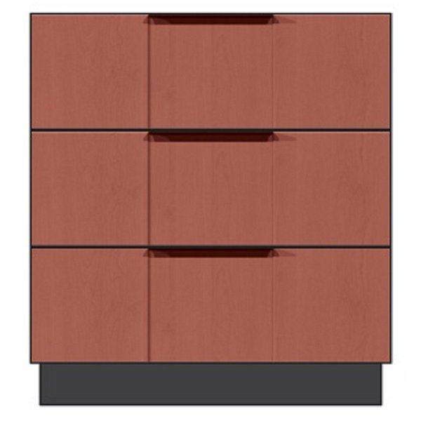 Amish Modern Bedside Chest with Platform Base & Contemporary Drawer