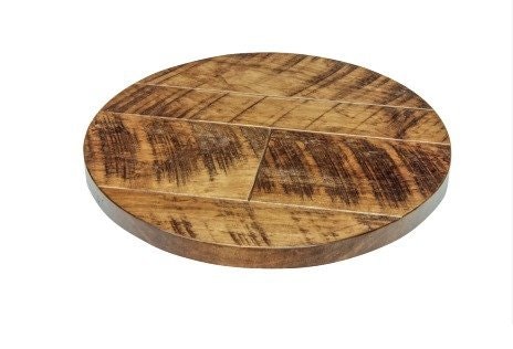 American Made 17" Rough Sawn Lazy Susan