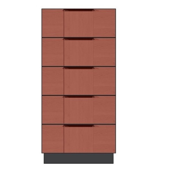 Amish Modern Chest with Platform Base & Contemporary Drawer