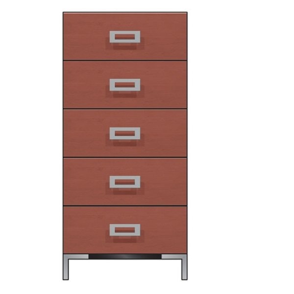 Amish Modern Chest with Wooden Base & Smooth Drawer